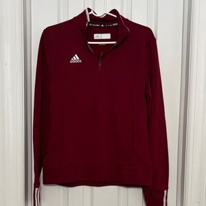 Adidas Burgundy Half-Zip Sweatshirt